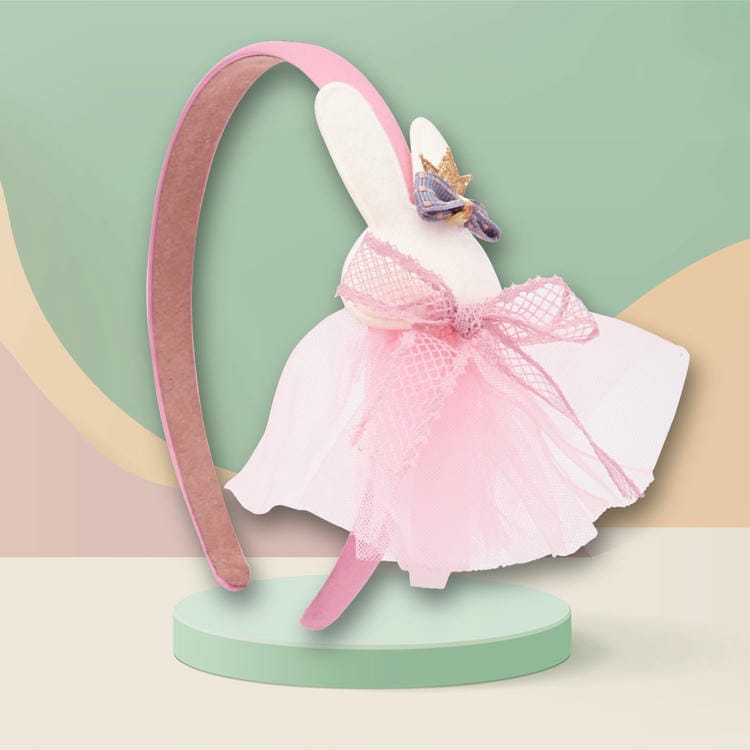 Rabbit Face Bow Hair Band  Trendy Girls Hair Accessory for Rakhi & Gifting