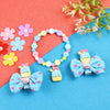Set of 2 Cupcake Hair Clips with Beaded Bracelet Combo – Cute & Trendy Jewellery for Girls | Asthetika India