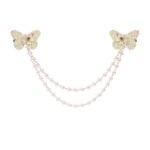 White Butterfly Glitter Hair Clip worn in hair, showing the glitter finish on the butterfly