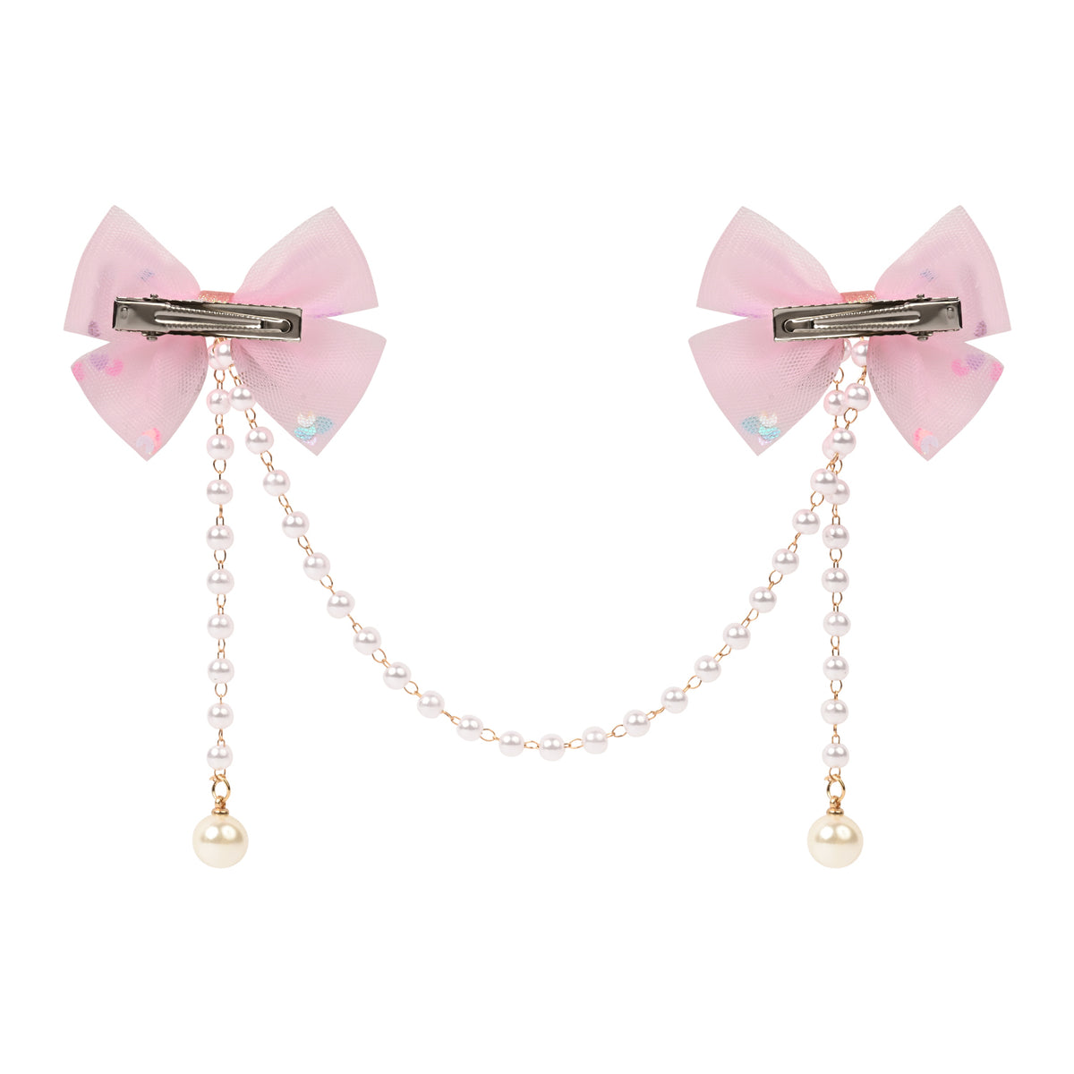 Close-up of the tassel drop on the pink clip