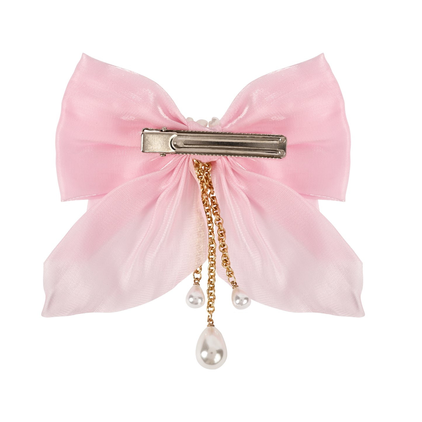 Close-up of the tassel drop on the pink clip