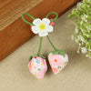 Pink Floral Hair Clip, laid flat