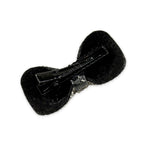 Close-up of the crystal studding on the black clip