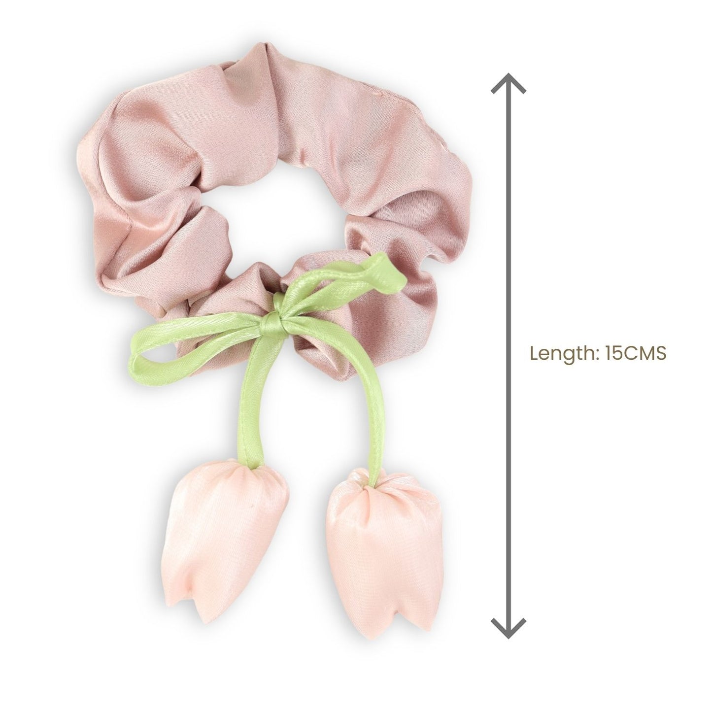 Close-up of the floral detail on the pink clip