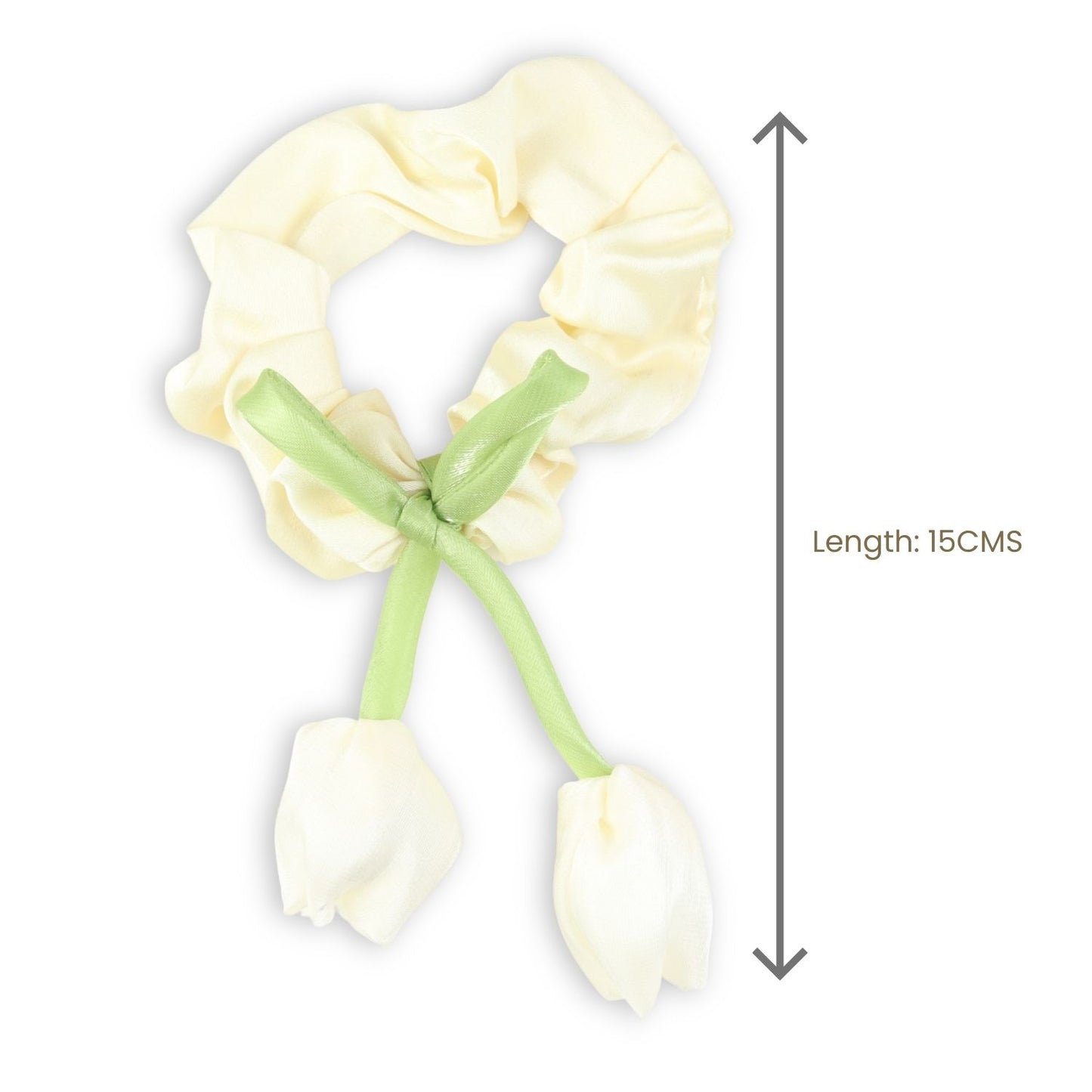 Close-up of the floral detail on the white clip