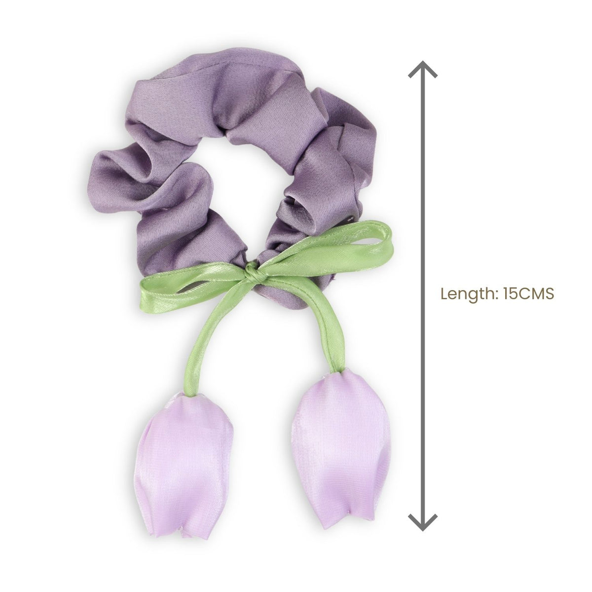 Close-up of the floral detail on the purple clip