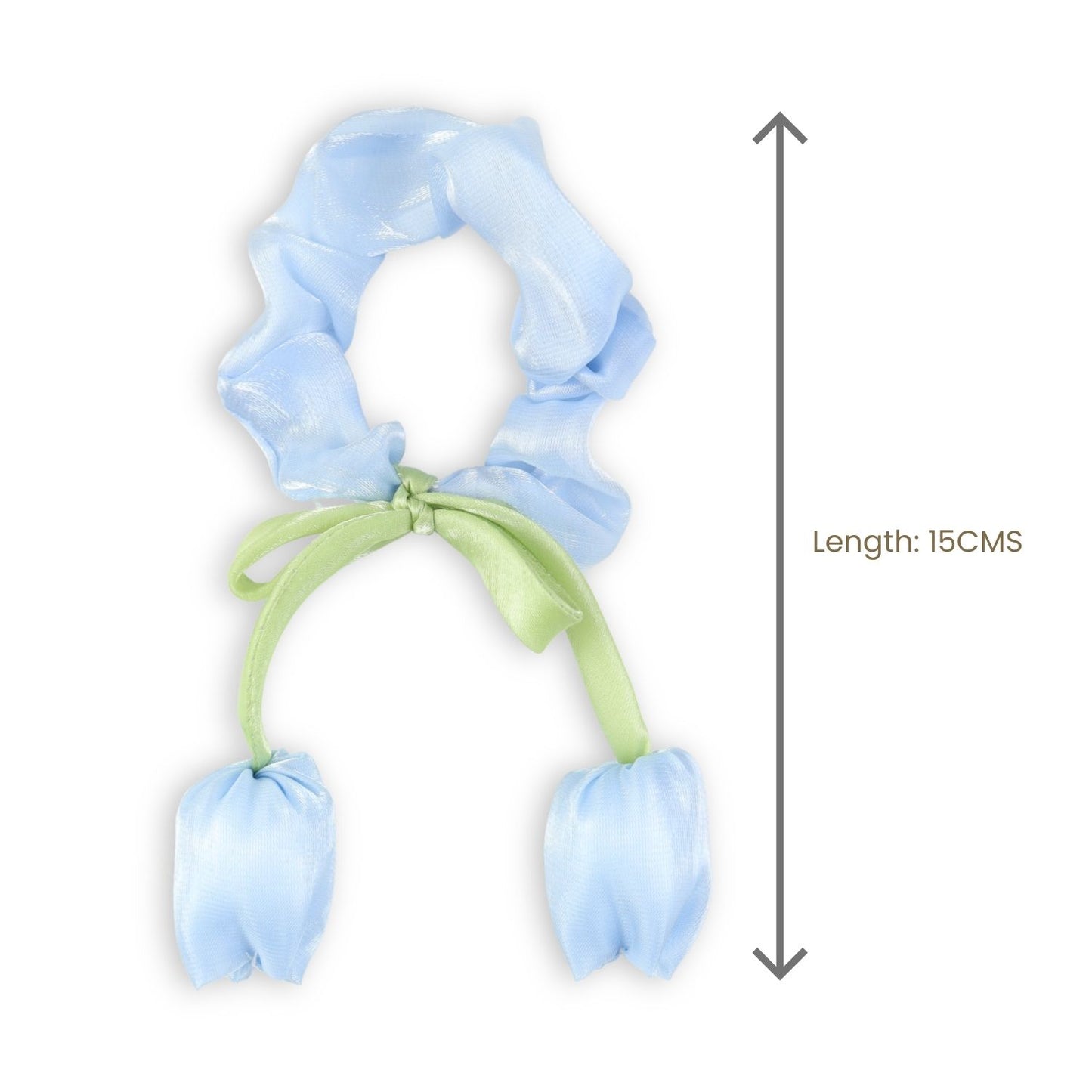 Close-up of the floral detail on the blue clip