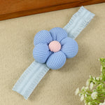 soft, stretchable elastic headband featuring pastel flowers.