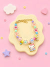 Kitty bracelet Rakhi with beads and metal charm, 