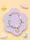 Unicorn charm beaded bracelet Rakhi, 