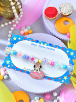 Asthetika cartoon mouse beaded bracelet Rakhi in packaging