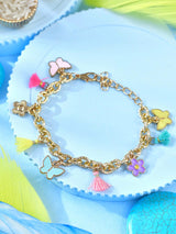 Butterfly metal charm chain bracelet Rakhi for kids