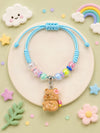 Teddy charm bracelet Rakhi with metal charm, 