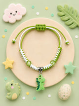 Dinosaur bracelet Rakhi with metal charm, 