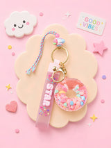 Water donut glitter keychain Rakhi, 