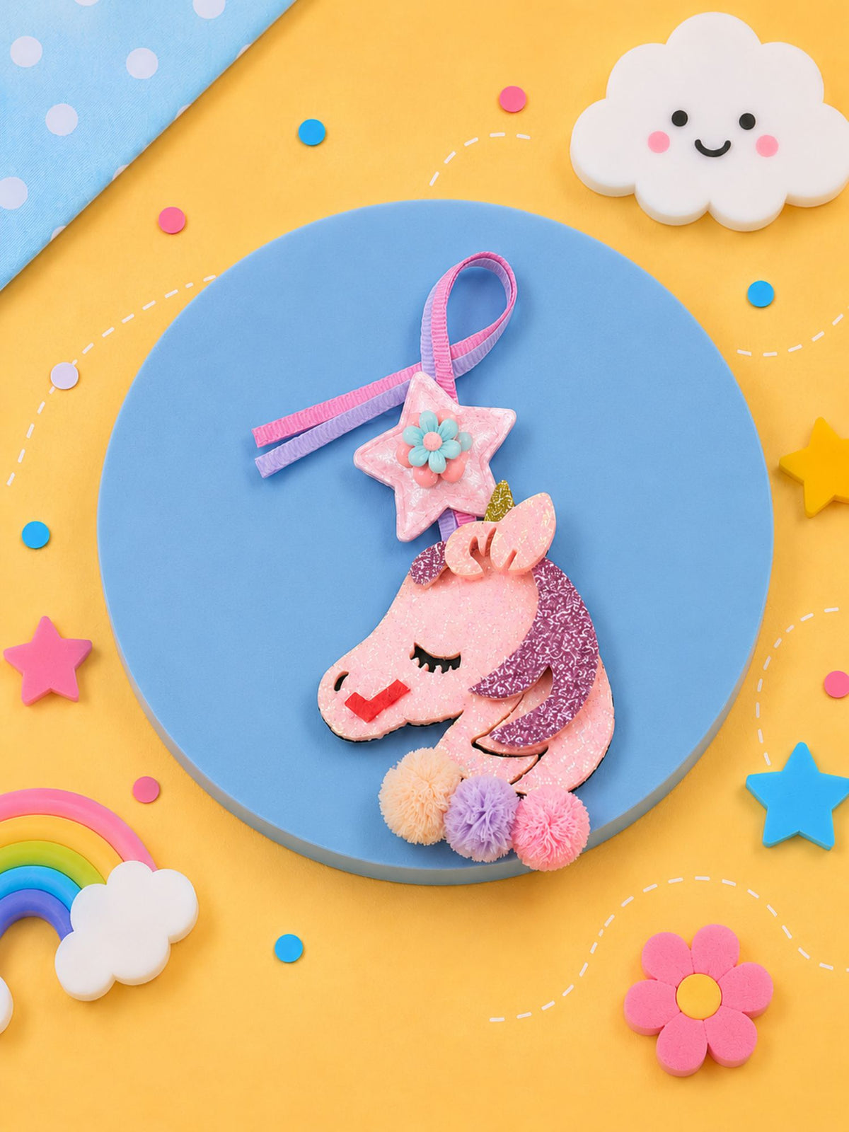 Glitter unicorn charm Rakhi, 