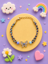 Butterfly Evil Eye bracelet Rakhi, 