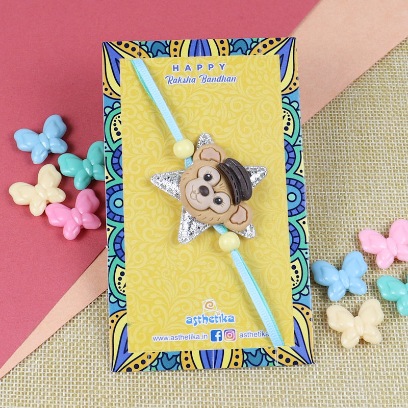 Smiling Teddy Star Kids Rakhi