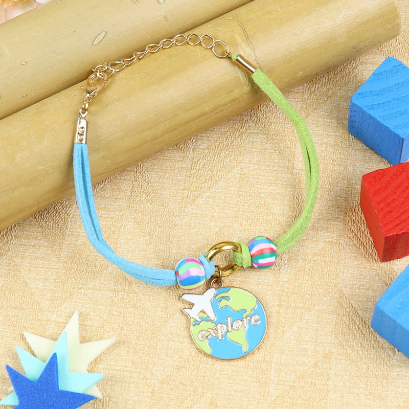 Airplane World Explorer Bracelet Rakhi