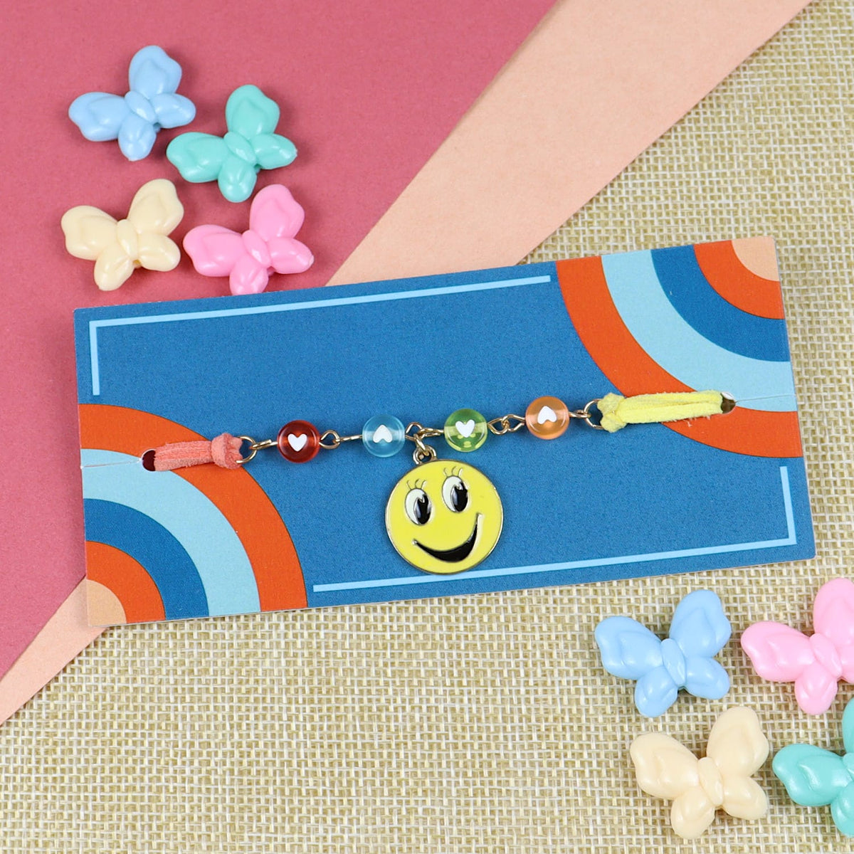 Smiley Hearts Bracelet Rakhi