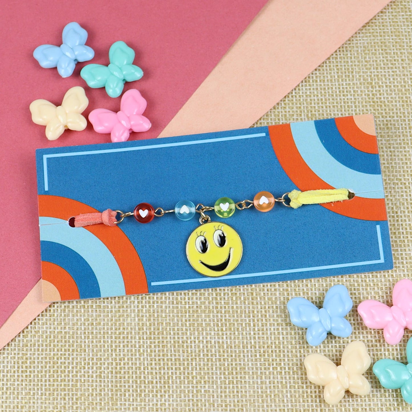 Smiley Hearts Bracelet Rakhi
