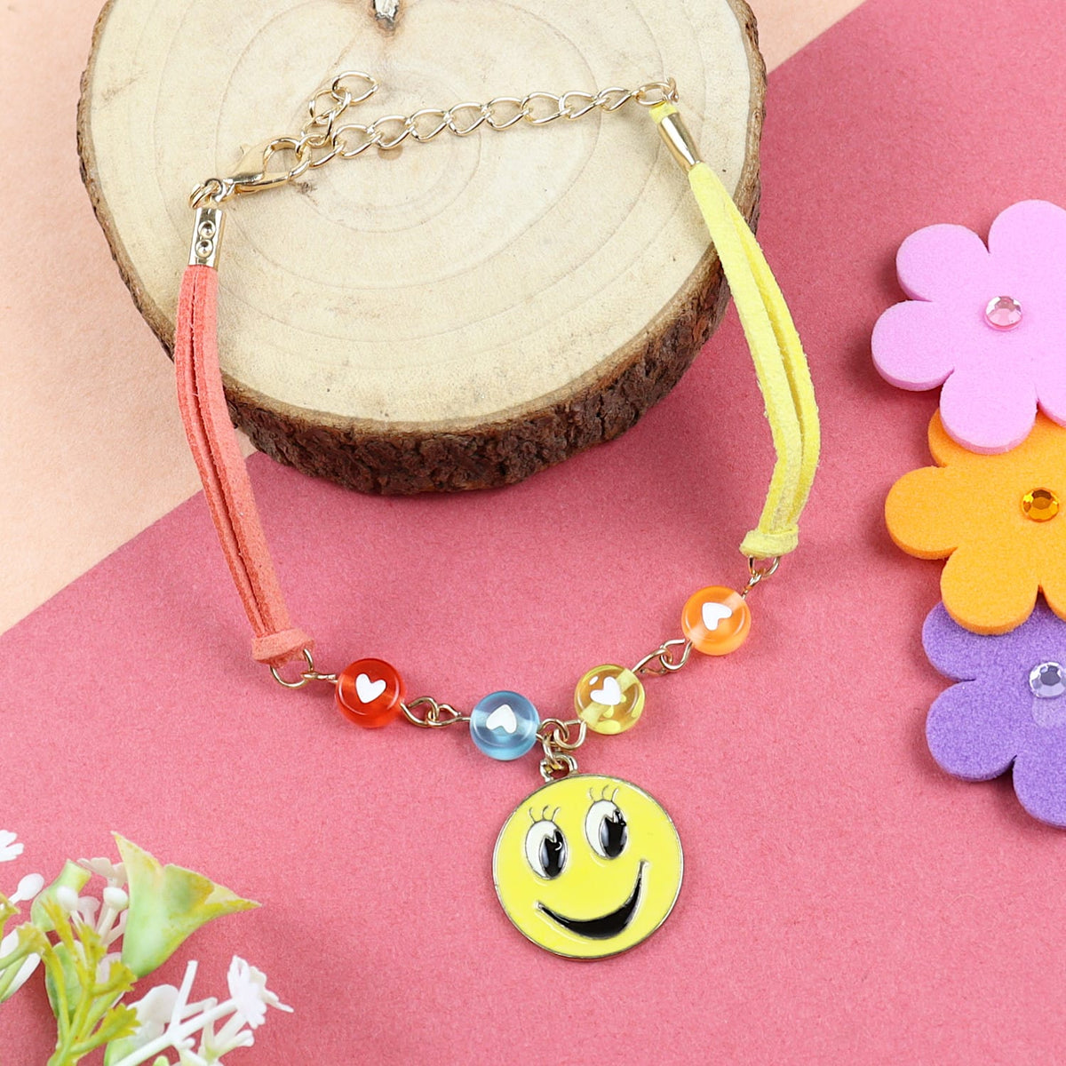Smiley Hearts Bracelet Rakhi