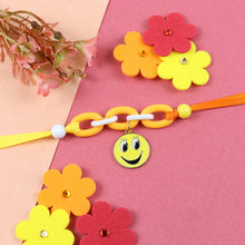 Load image into Gallery viewer, Smiley Hanging Charm Kids Rakhi
