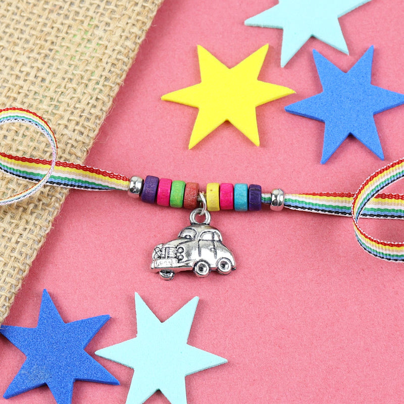 Car Hanging Charm Rakhi Multi Beads