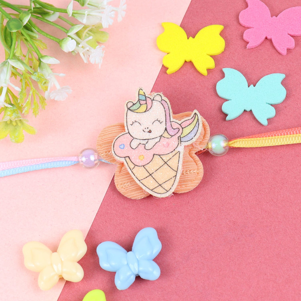 Unicorn Ice-Cream Rainbow Rakhi