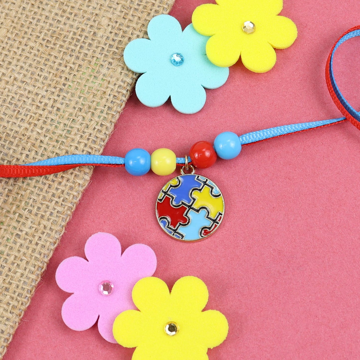 Jigsaw Puzzle Charm Rakhi