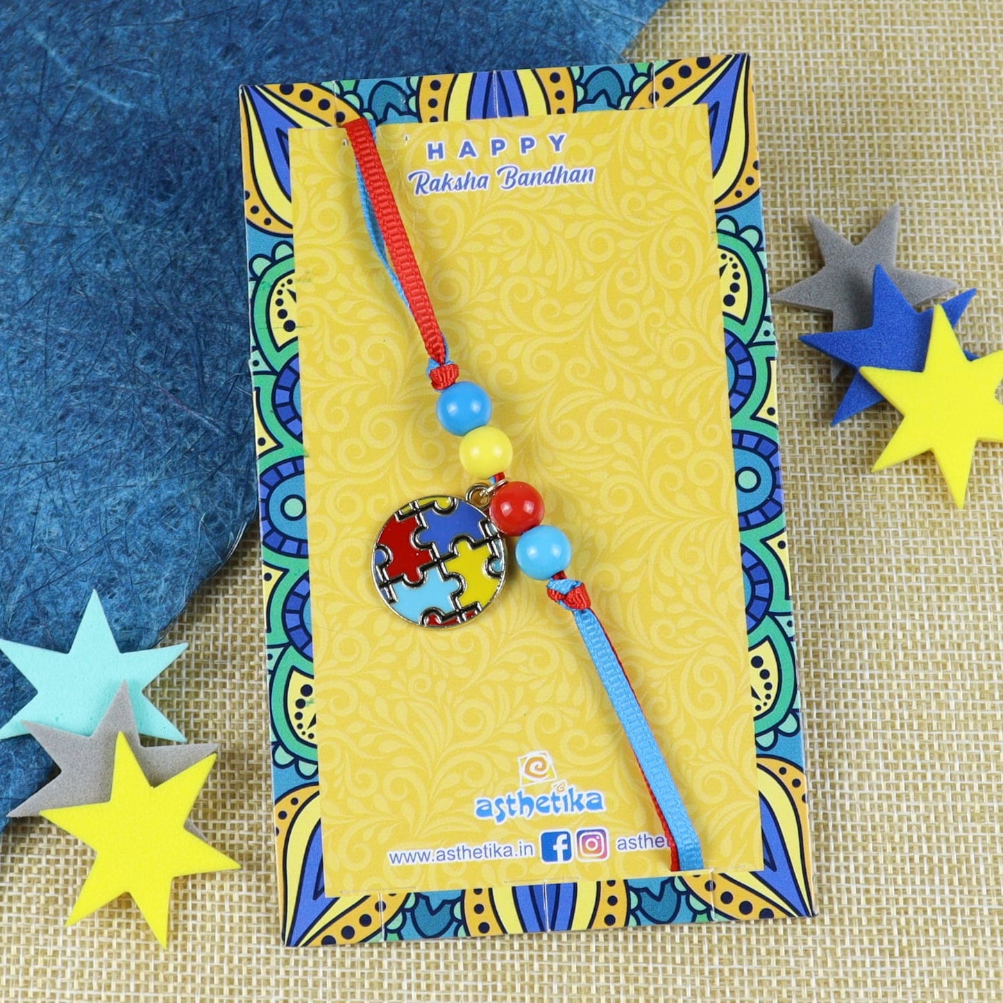 Jigsaw Puzzle Charm Rakhi