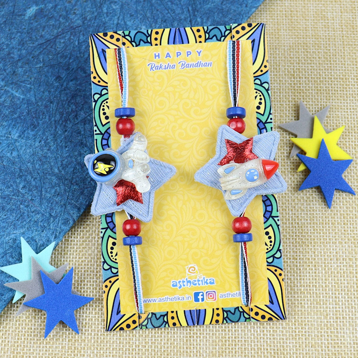Astronaut & Rocket Set of 2 Rakhis