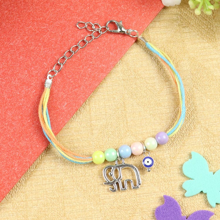 Evil Eye Elephant Bracelet Rakhi