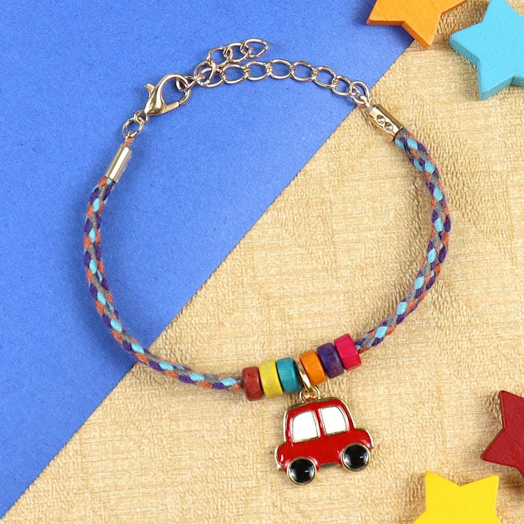 Car Weaved Thread Bracelet Rakhi