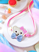 Soft Teddy With Bow Kids Rakhi