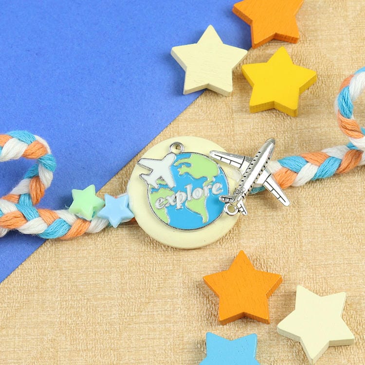 Explore Globe Aeroplane Rakhi