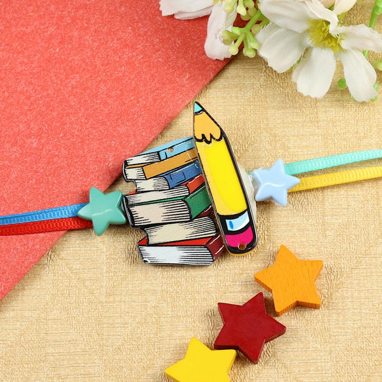 Notebook And Pencil Kids Rakhi
