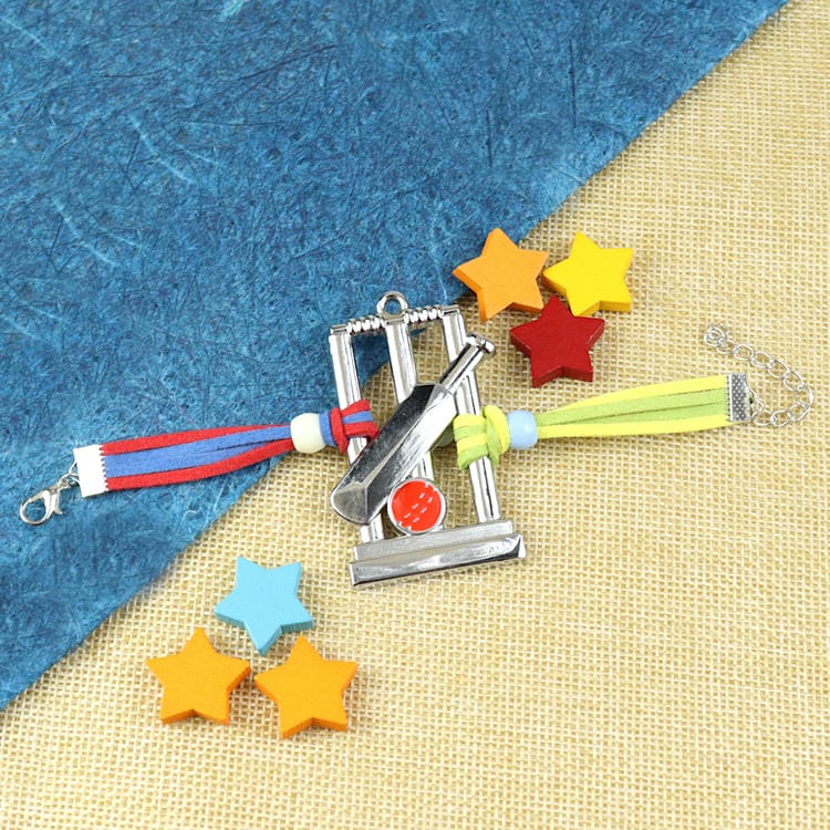 Cricket Charm Bracelet Rakhi Raksha Bandhan Rakhi by Asthetika