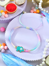 Elephant motif kids bracelet Rakhi with adjustable drawstring