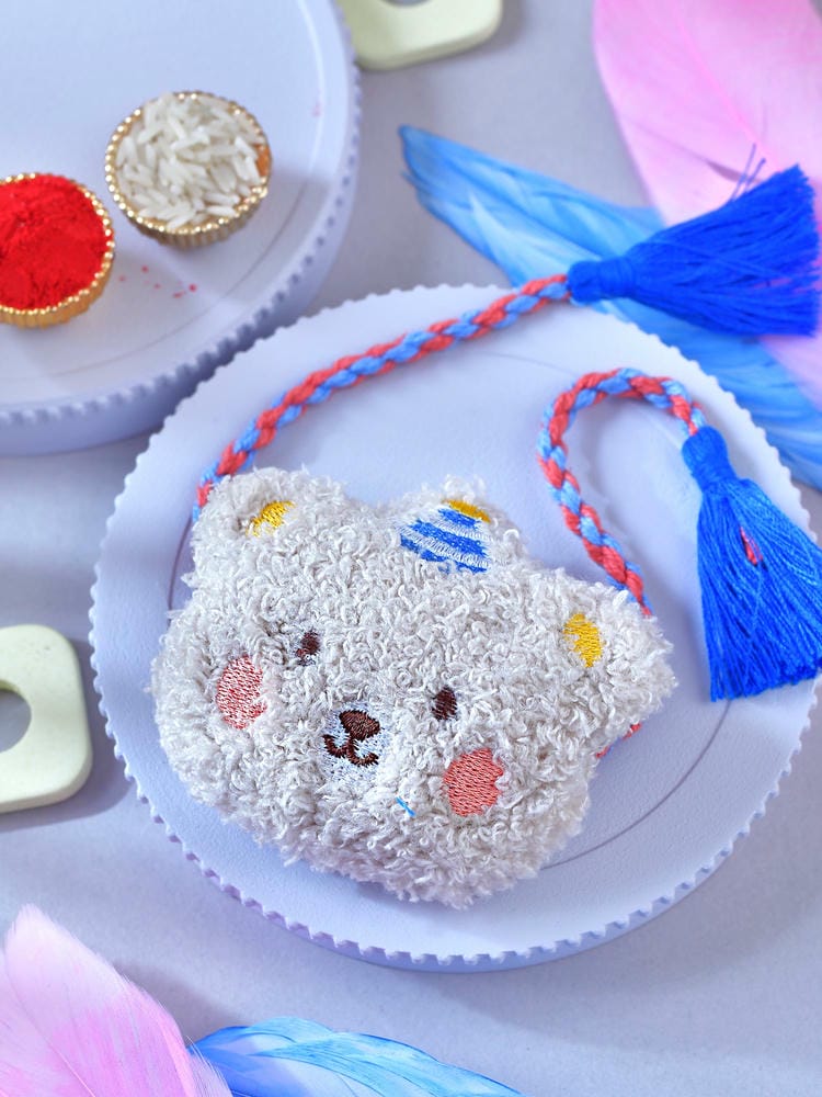 Soft toy teddy fabric Rakhi for kids and newborns
