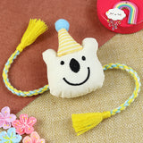 Bear Cap kids Rakhi, laid flat