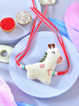 Soft toy giraffe fabric Rakhi for kids and newborns