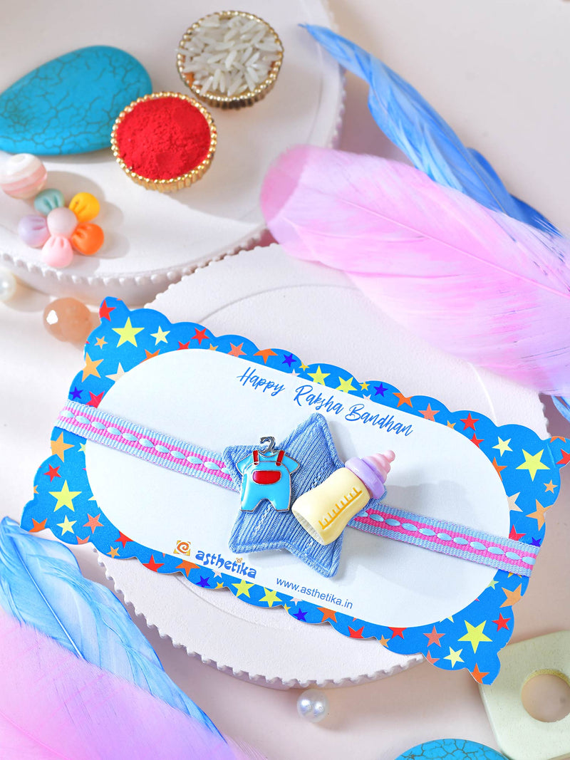 Asthetika baby bottle kids Rakhi in packaging