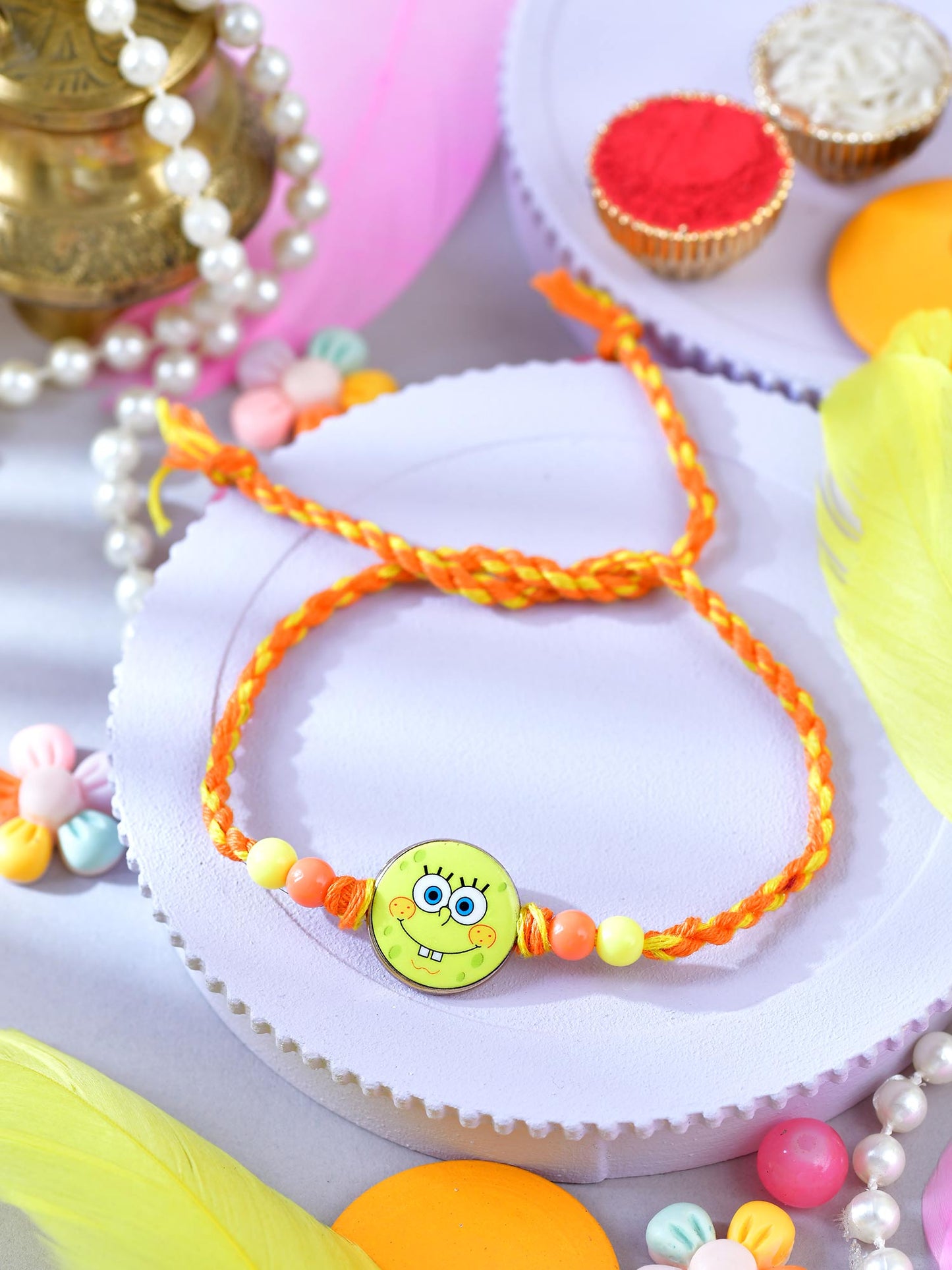 Smiley motif kids Rakhi