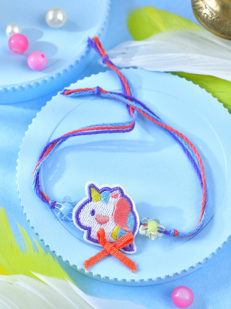 Fabric unicorn motif kids Rakhi