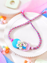 Cartoon pig metal charm kids Rakhi