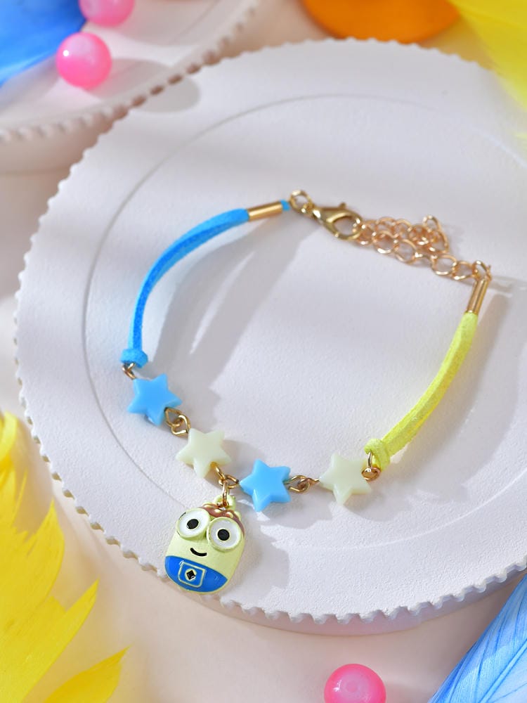 Cartoon buddy metal charm kids bracelet Rakhi
