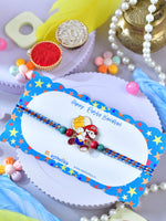 Asthetika cartoon plumber bracelet Rakhi in packaging