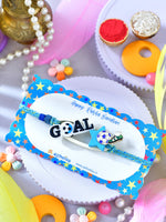 Asthetika football goal kids Rakhi in packaging