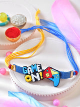 Game on rubber gaming motif kids Rakhi